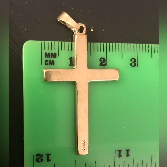 Vintage 14k Yellow Gold Cross Pendant - Picture 8 of 13